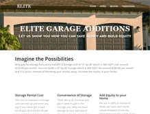 Tablet Screenshot of elite-garage-additions.com